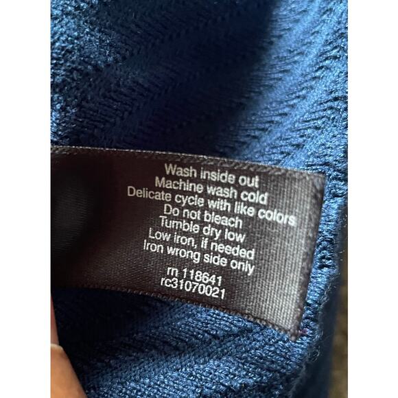 Lane Brayant Womens Ribbed Sweater Blue Chest Cut out Size 14/16 Feminine - Picture 6 of 9